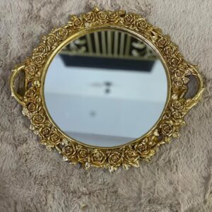 Round roses vanity tray