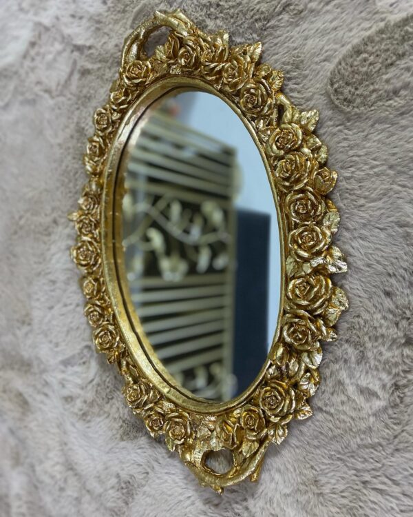 Oval roses vanity tray