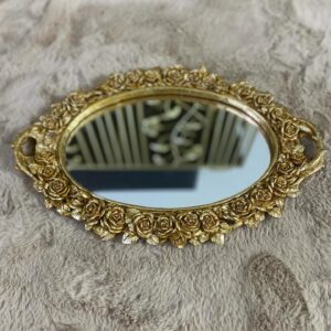 Oval roses vanity tray